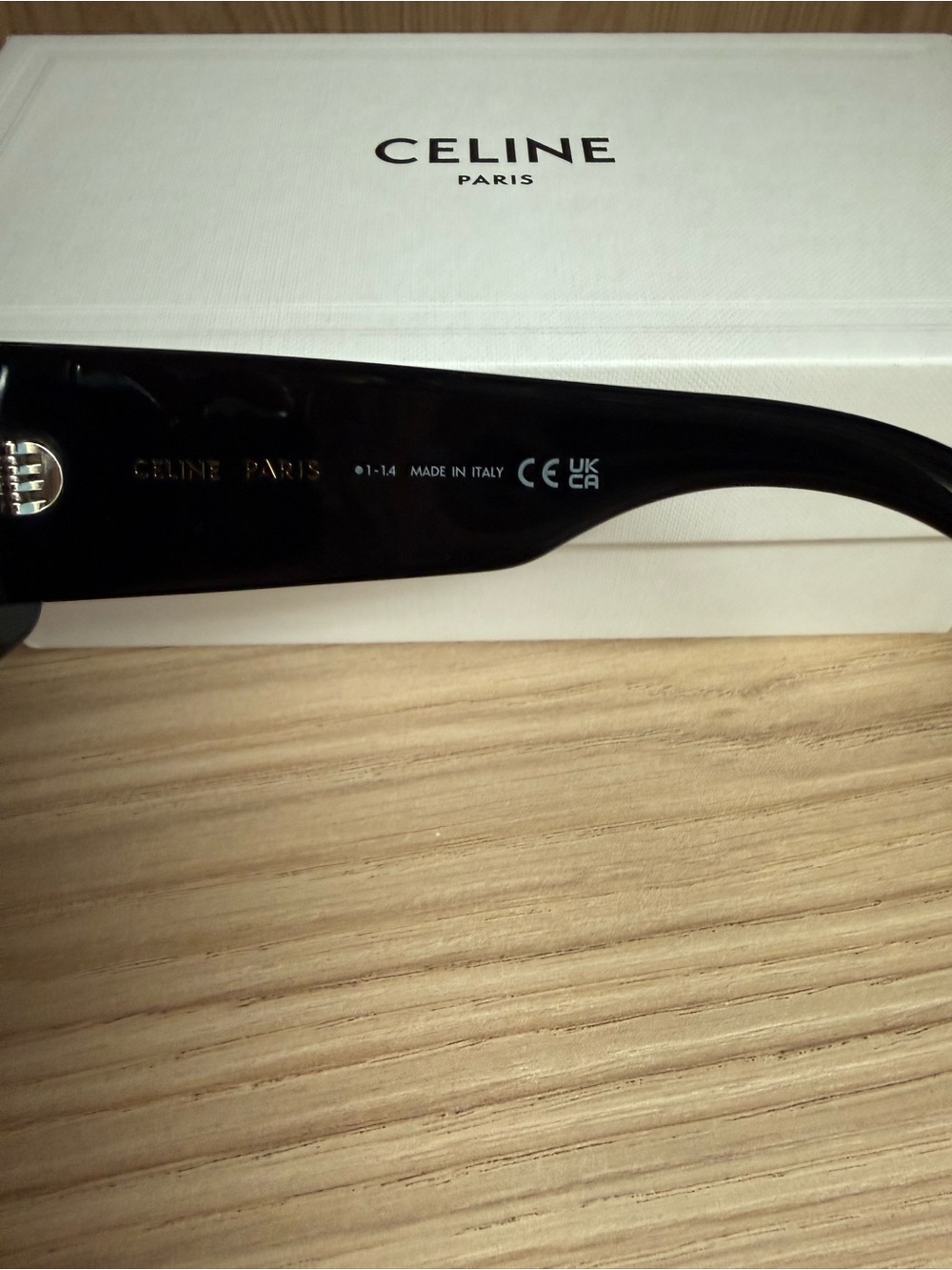 Celine Black Sunglasses with Silver Triomphe Detail - Picture 9 of 12